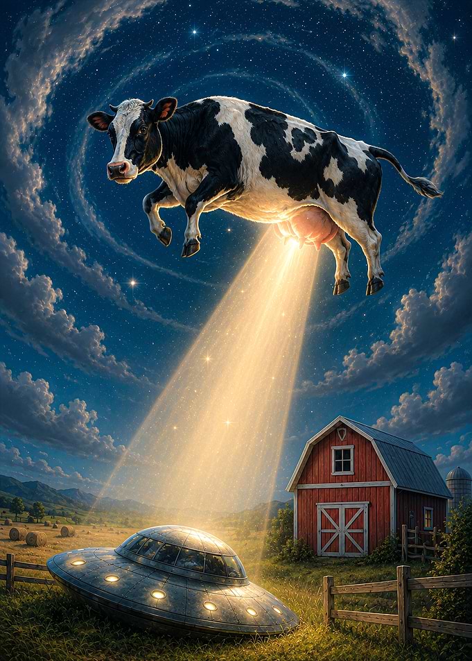 Cow Abduction by UFO