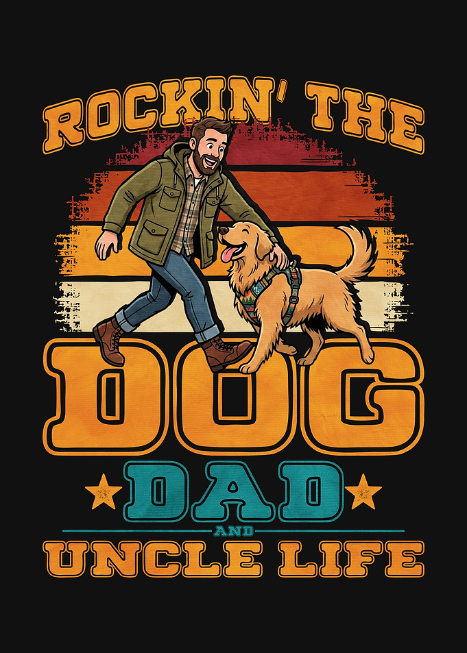 Rockin' the Dog Dad Life Graphic