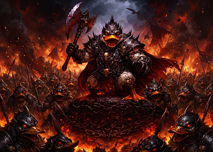 Dark Fantasy Warrior Duck Army