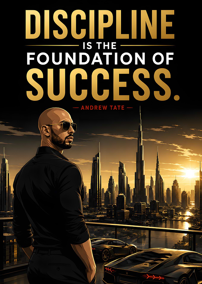 Andrew Tate Inspirational Success Poster
