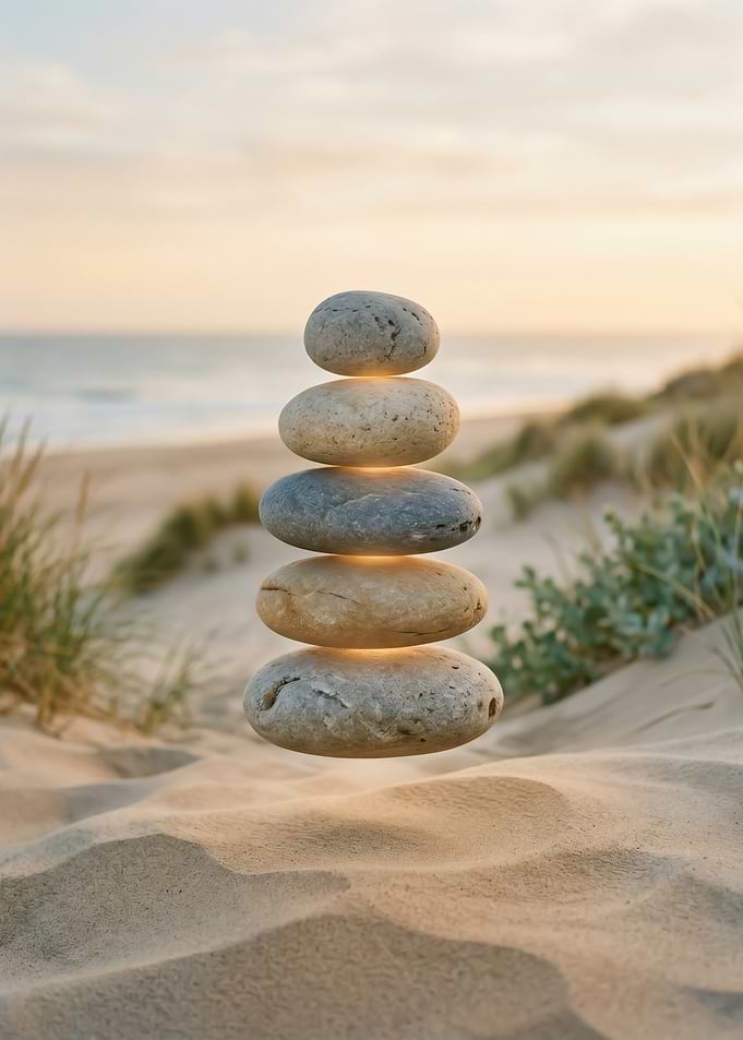 Floating Zen Stone Stack