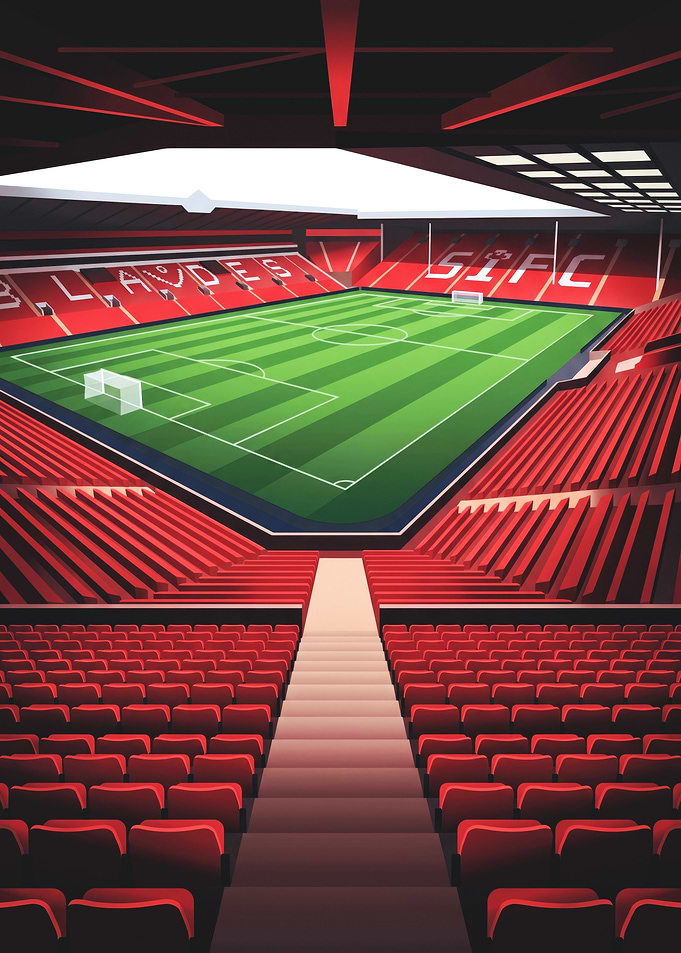 Sheffield United Bramall Lane Stadium Illustration