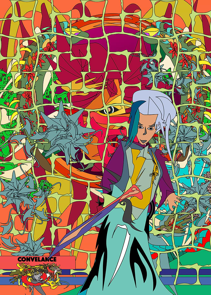 Abstract Fantasy Warrior Illustration