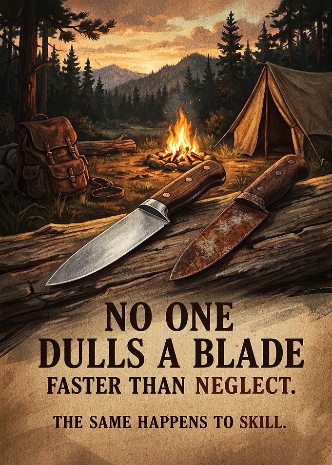 Inspirational Camping Knife Poster