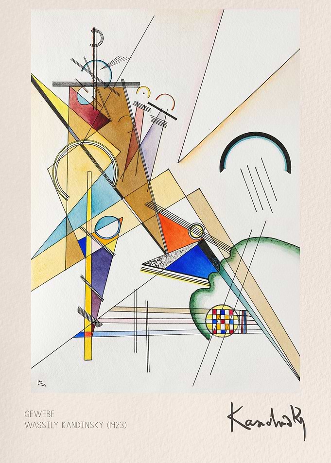 Wassily Kandinsky Gewebe Abstract Art Print