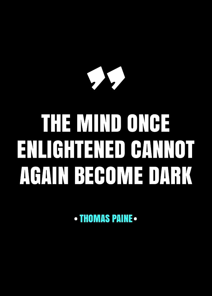Thomas Paine Inspirational Quote Poster
