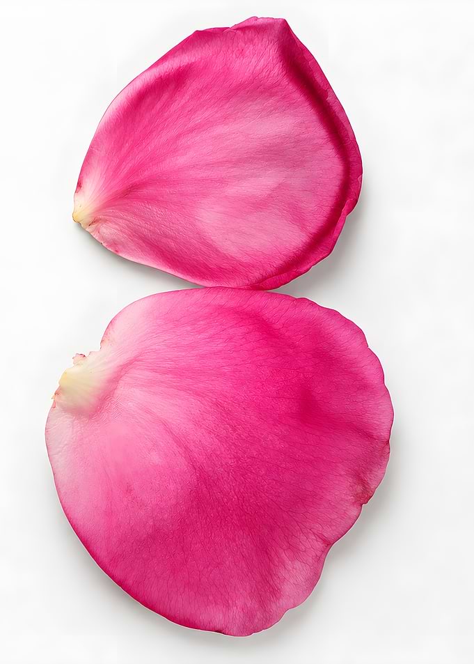Two Vibrant Pink Rose Petals