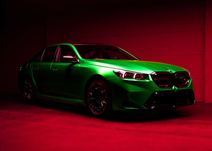 Matte Green BMW M5 Sedan
