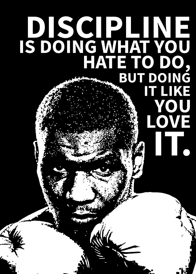Mike Tyson Discipline Motivational Poster