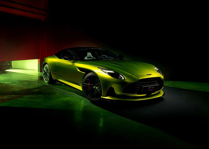 Aston Martin in Lime Green