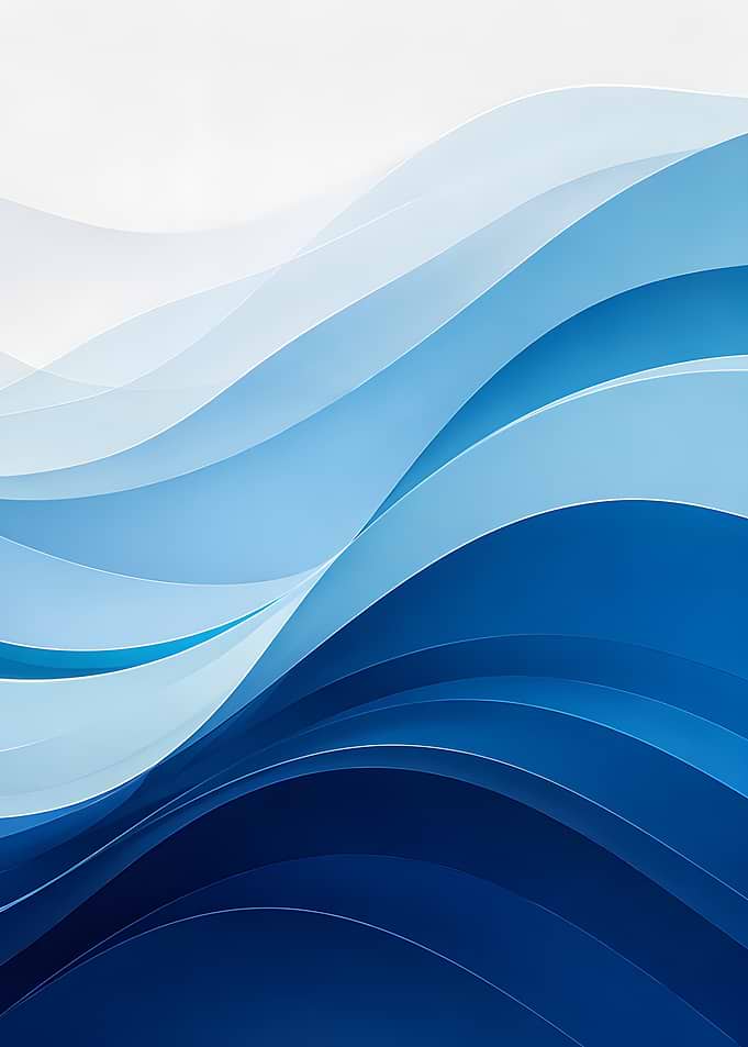 Abstract Blue Wave Layers