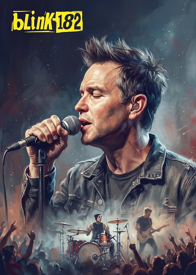 Blink-182 Concert Performance Poster