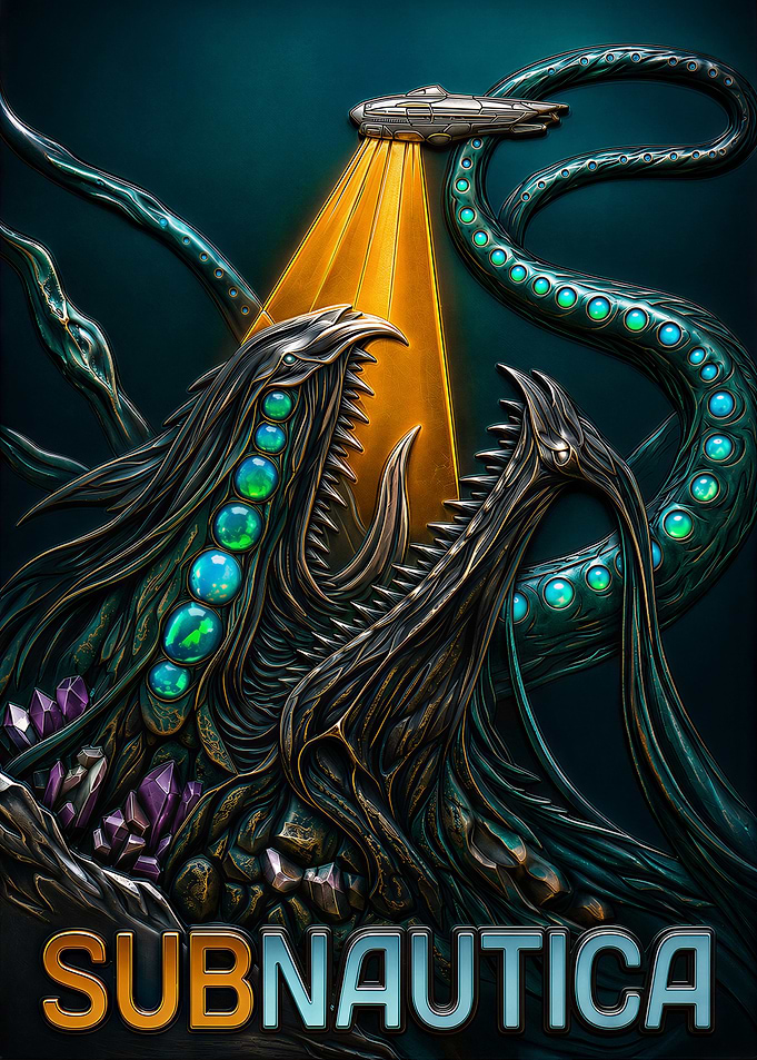 Subnautica Reaper Leviathan Poster