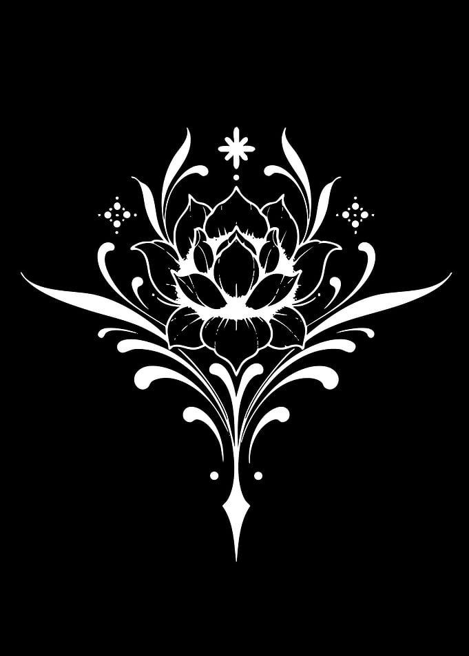 Elegant White Lotus Tattoo Design