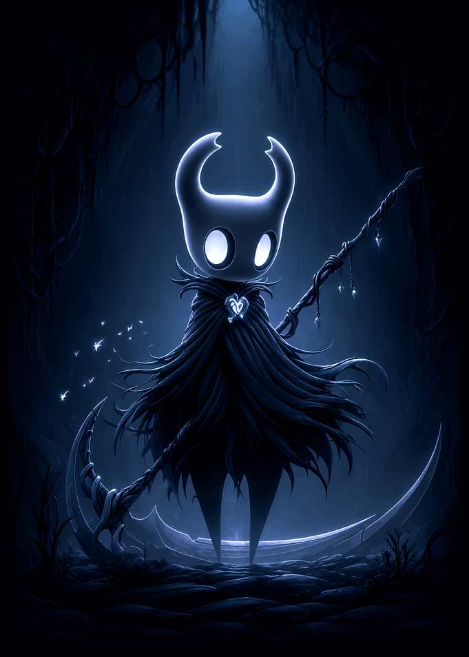 Hollow Knight Dark Fantasy Scythe Warrior