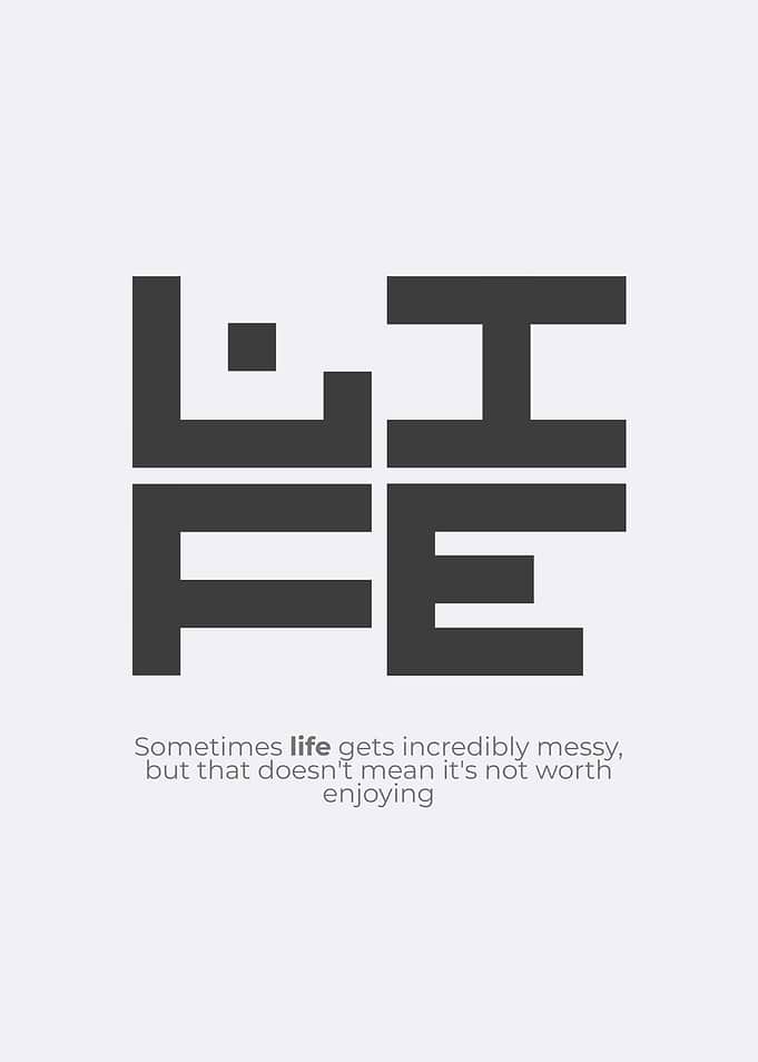 Minimalist Life Typography Poster