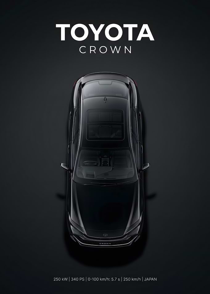 Toyota Crown Minimalist Car Poster