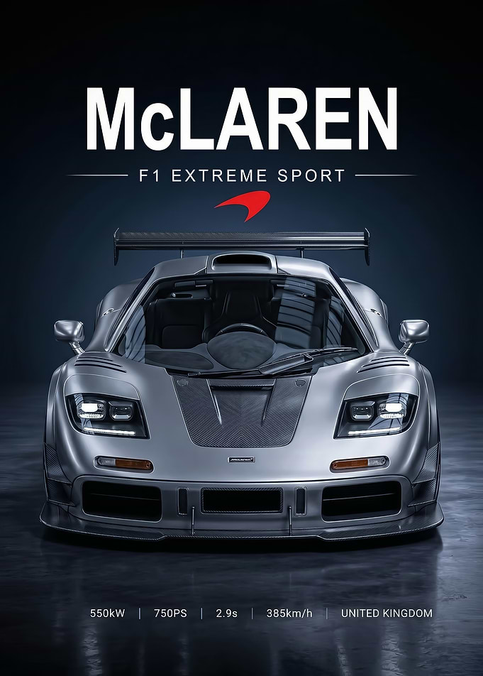 race sleek McLaren F1 Extreme Sport Poster