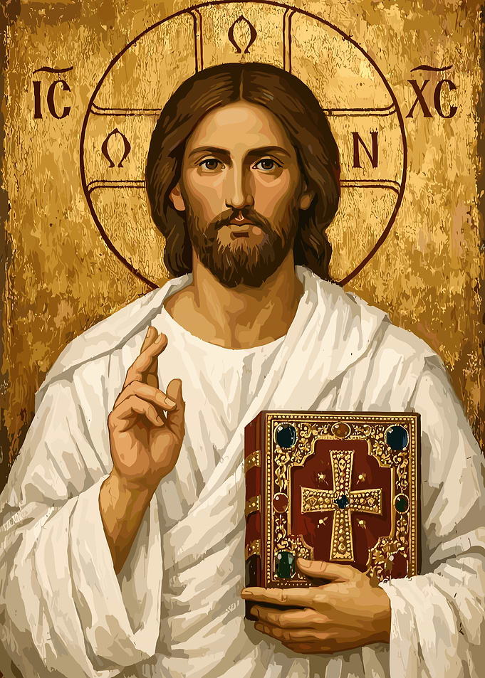 Jesus Christ Orthodox Icon Portrait