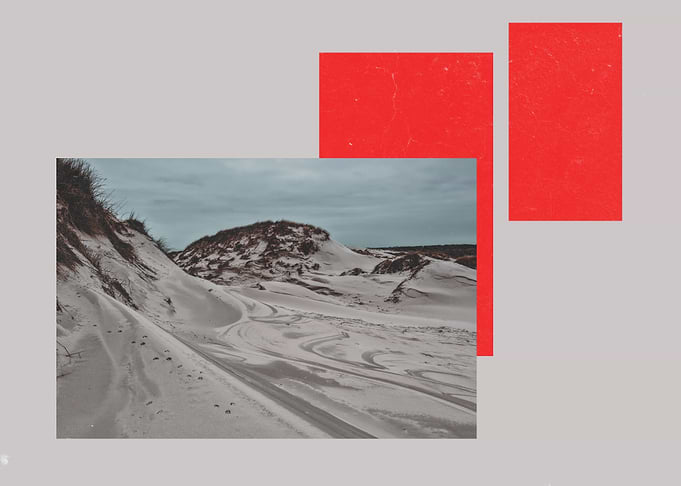 Abstract Sand Dune Landscape Collage