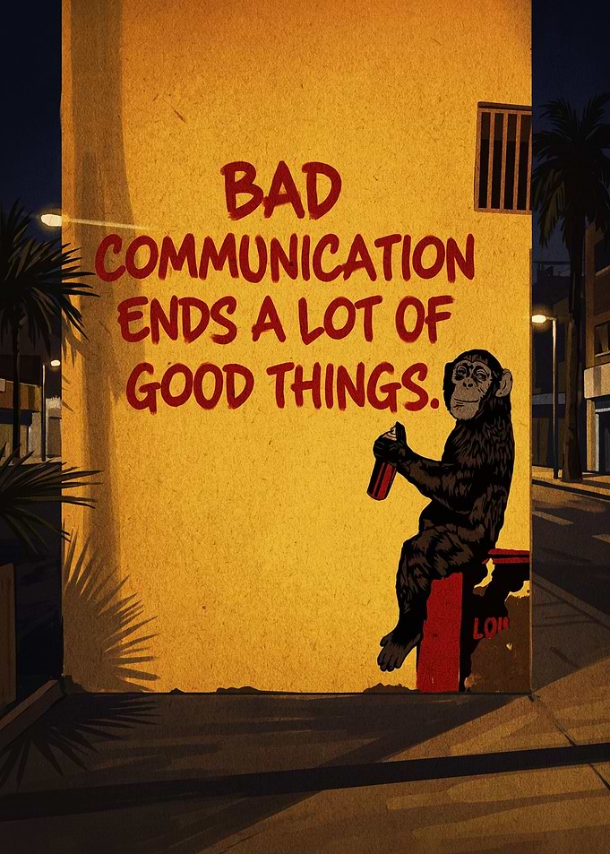 Bad Communication Street Art Poster