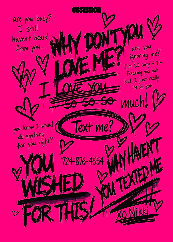 Obsessive Text Message Graffiti Art