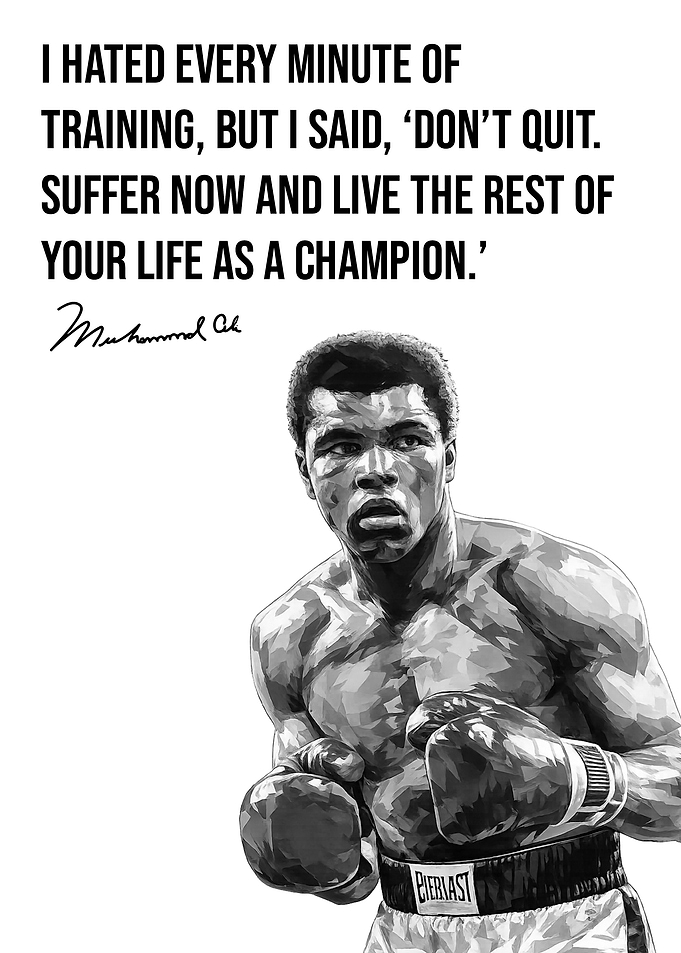 Muhammad Ali Inspirational Boxing Poster