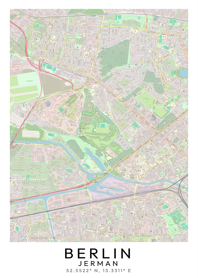 Berlin City Map Poster