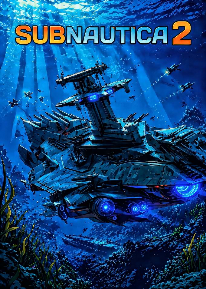 Subnautica 2 Underwater Spaceship Poster