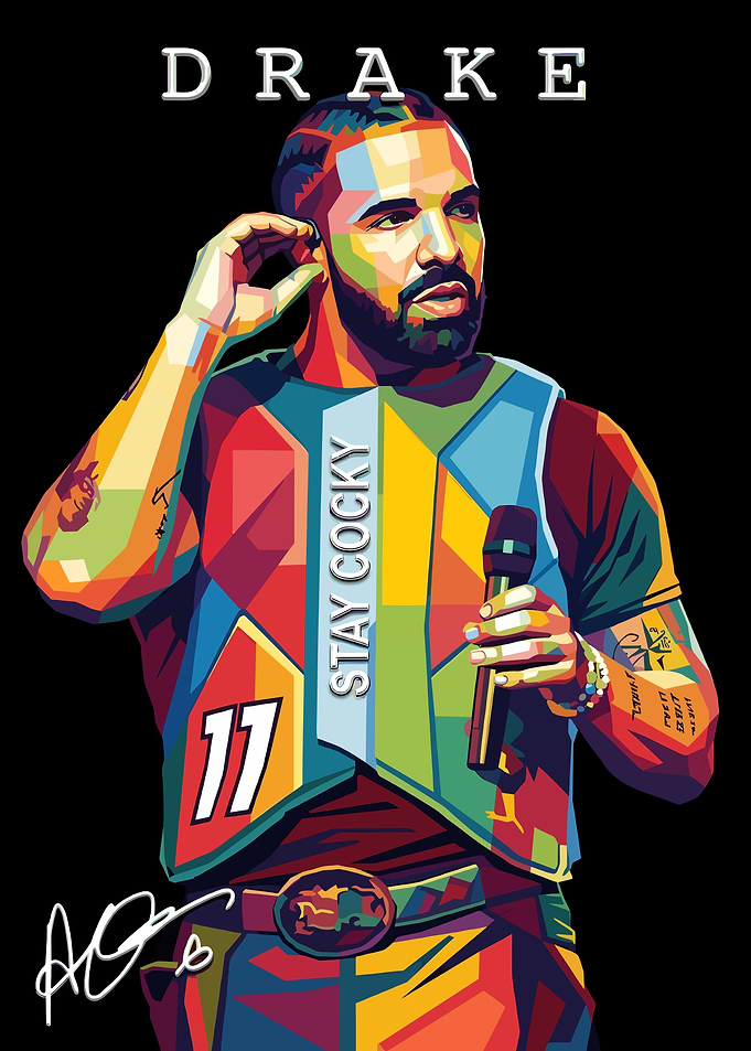 Drake Pop Art Portrait