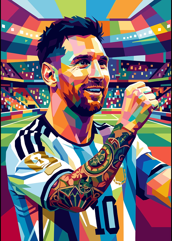 Lionel Messi Pop Art Portrait