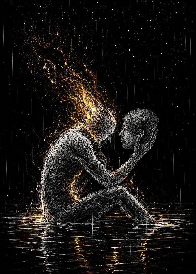 Fiery Soul Holding Human Head