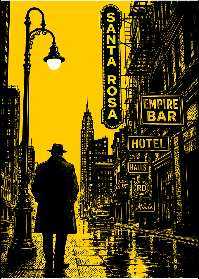 Noir Detective Walking City Street