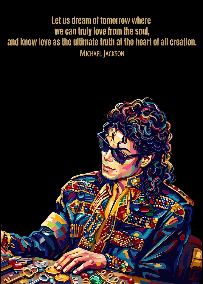 Michael Jackson Pop Art Quote Poster