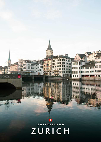 Zurich Switzerland Cityscape Reflection