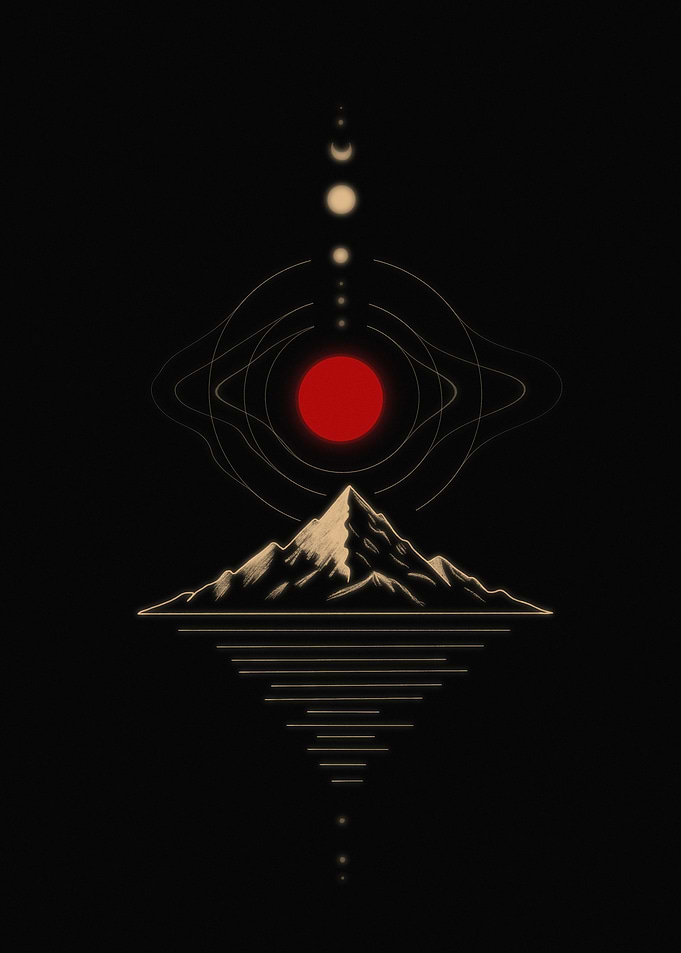 Minimalist Fuji Sun