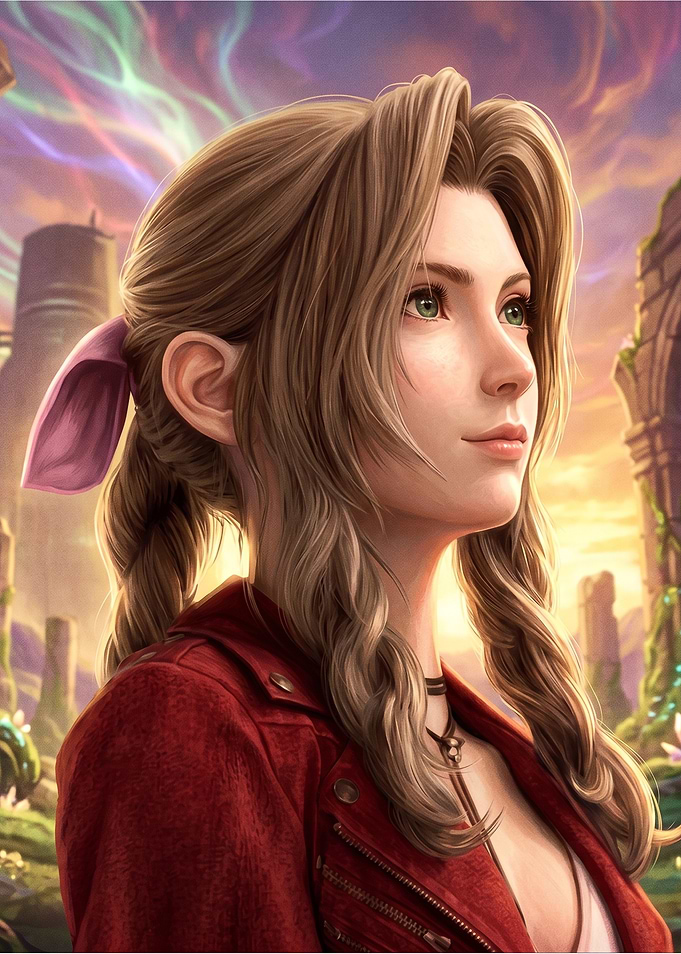 Aerith Gainsborough Final Fantasy Portrait