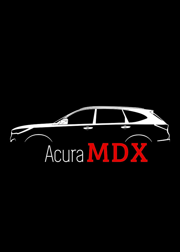 Acura MDX Minimalist Car Silhouette