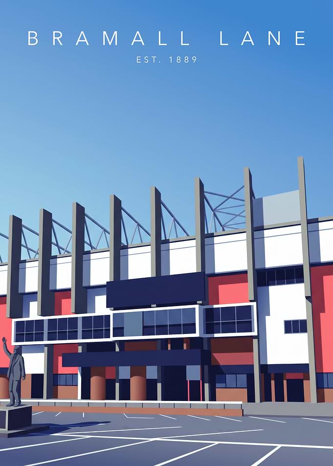 Bramall Lane Stadium Minimalist Poster