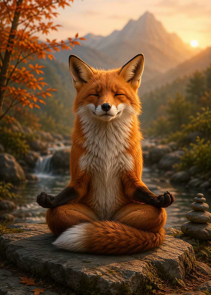 Meditating Fox