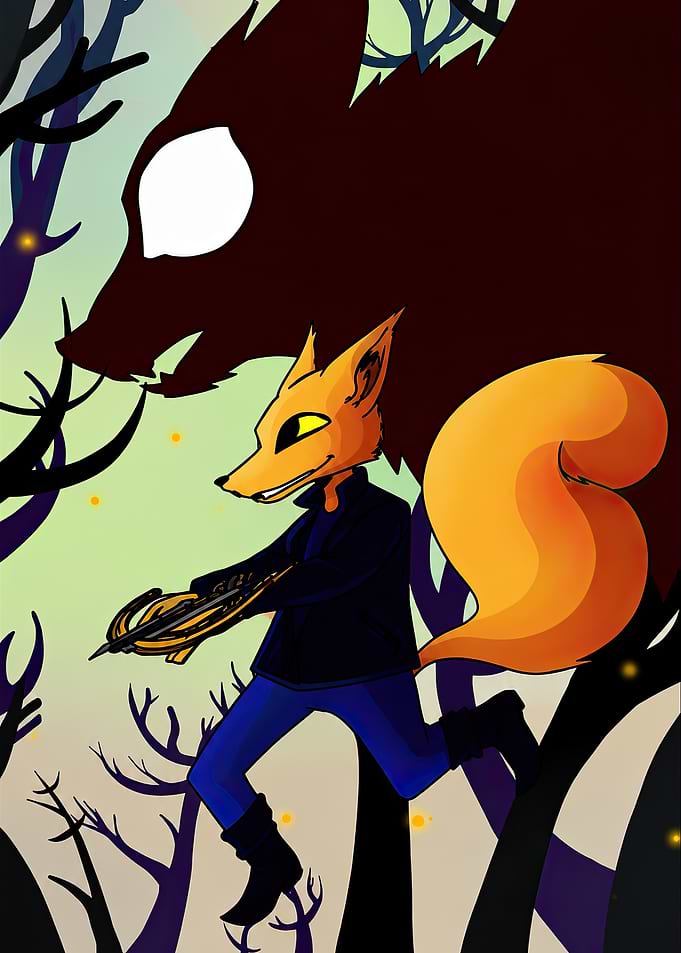 Fox Hunter in Dark Forest