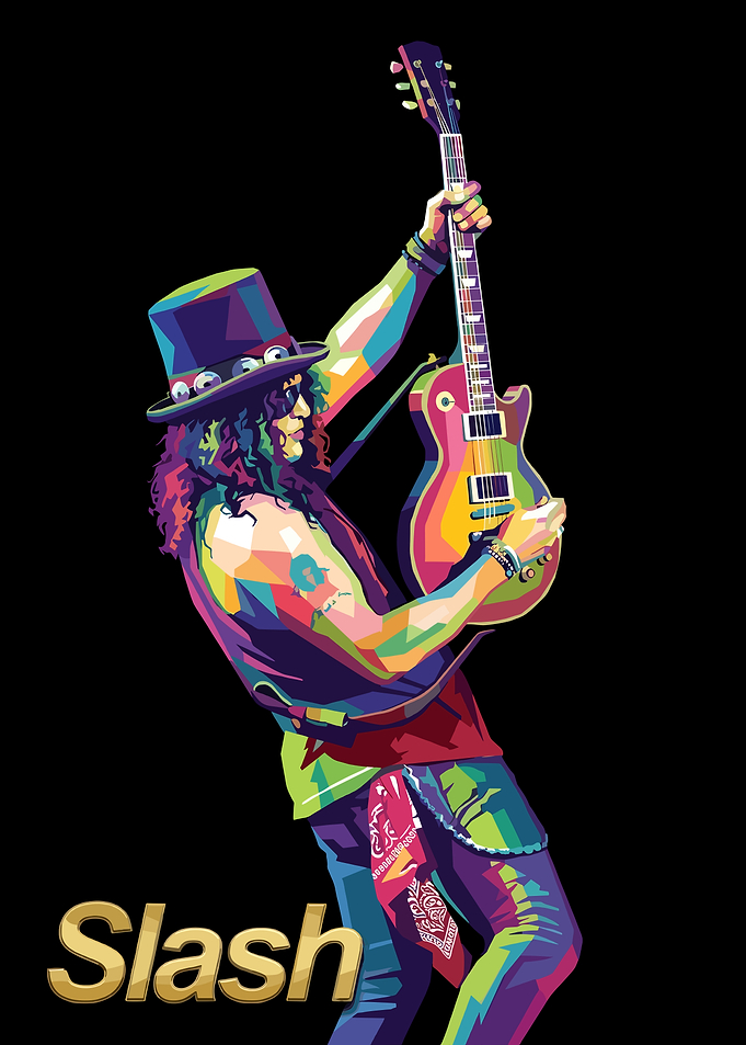 Slash Pop Art Guitarist Portrait