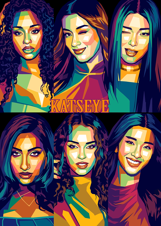 Katseye Pop Art Portrait Collage
