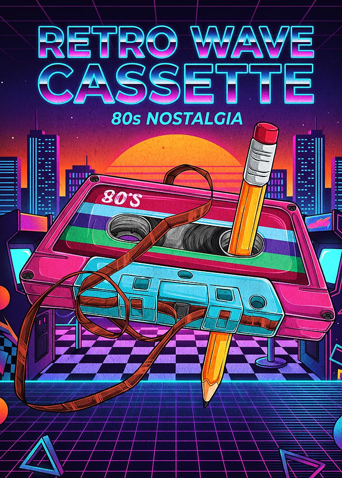 Retro Wave Cassette 80s Nostalgia