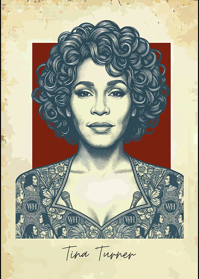 Whitney Houston Vintage Style Portrait