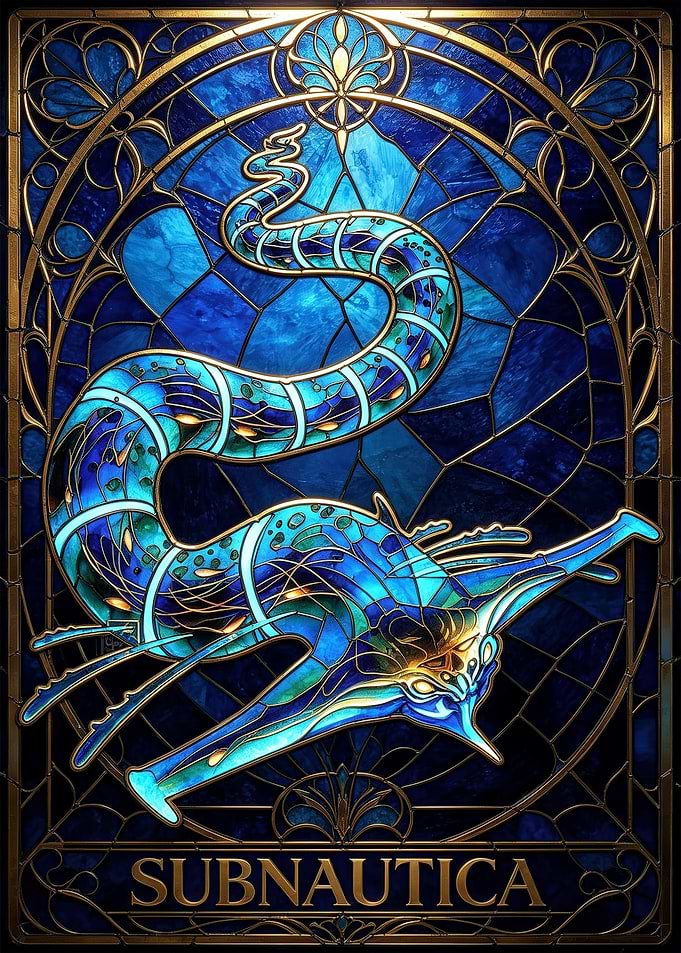 Subnautica Stained Glass Reaper Leviathan