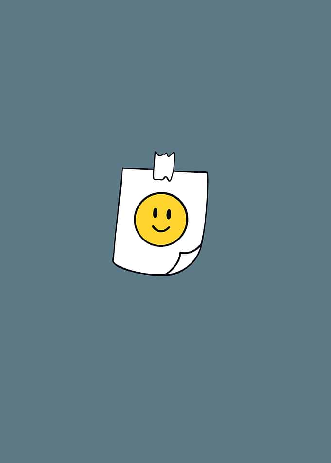 Minimalist Smiley Face Note