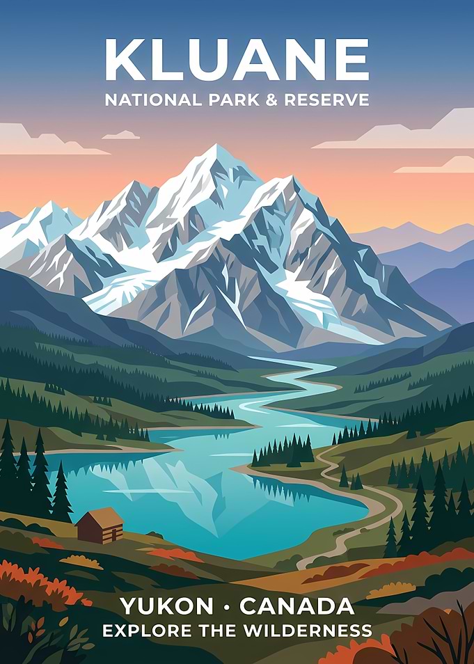 Kluane National Park Travel Poster