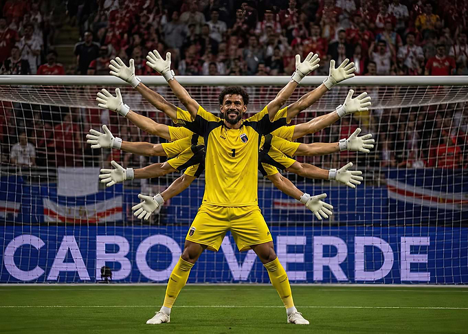 Multi-armed Goalkeeper in Yellow Jersey