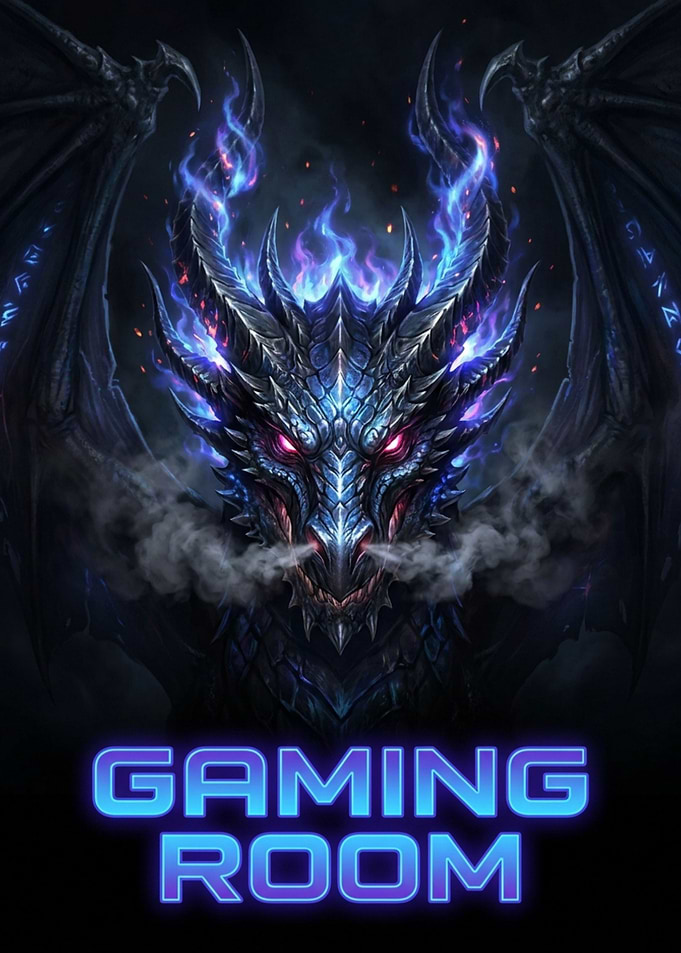 Gaming Room Dragon Wall Art